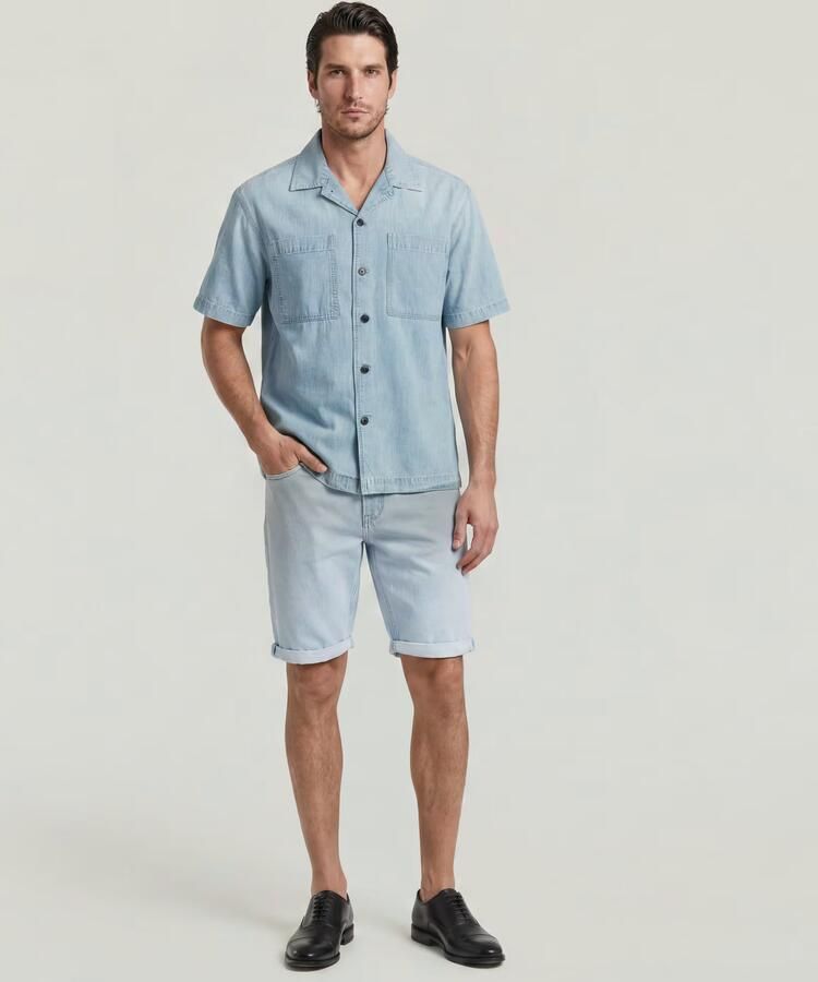 G-STAR RAW Heren Jeans Mosa Short Lichtblauw - Foto 13