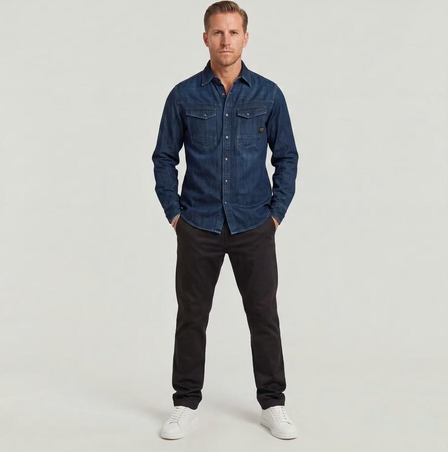 G-Star RAW Mosa Straight Chino Zwart Heren - Foto 4