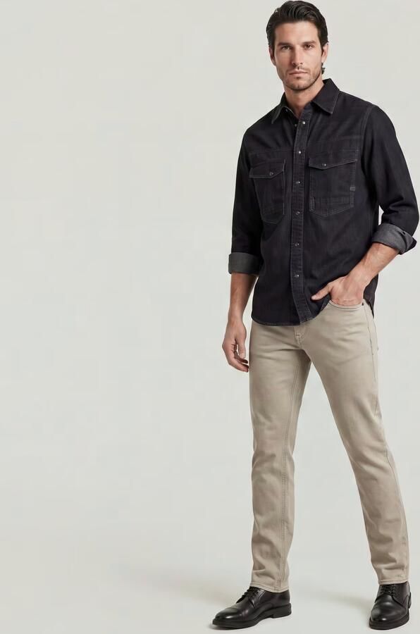 G-Star RAW Mosa Straight Jeans Beige Heren - Foto 11