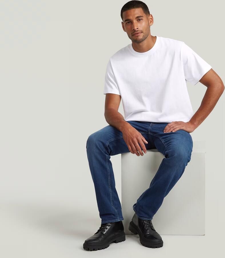 G-Star RAW Mosa Straight Jeans Donkerblauw Heren - Foto 4