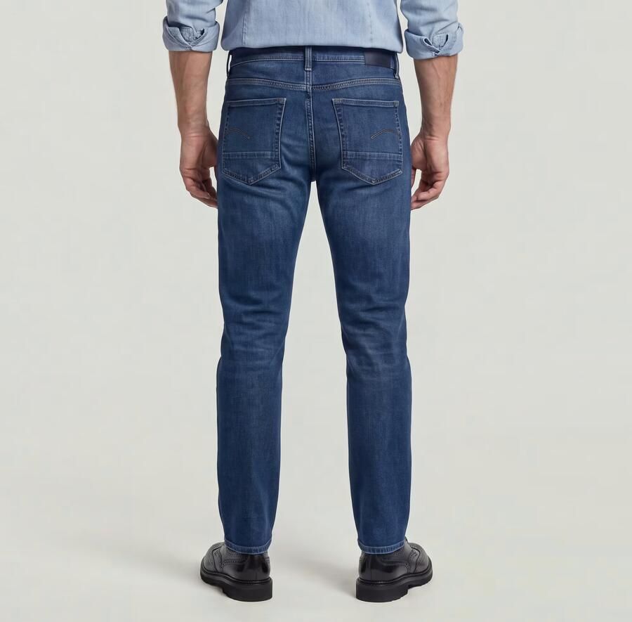 G-Star RAW Mosa Straight Jeans Donkerblauw Heren - Foto 4