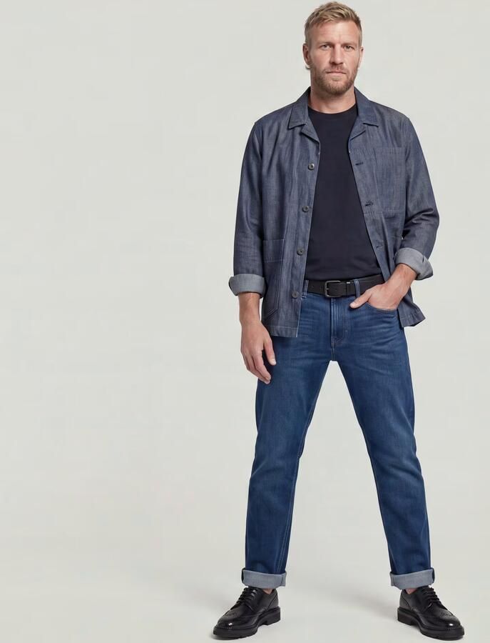 G-Star RAW Mosa Straight Jeans Donkerblauw Heren - Foto 6