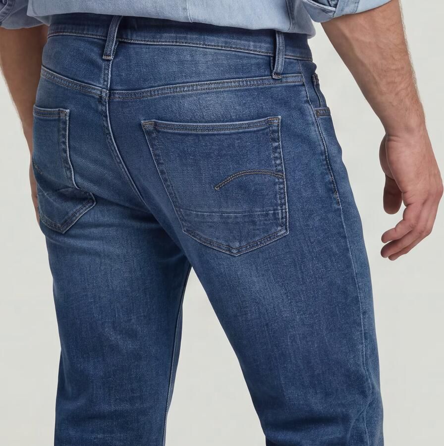 G-Star RAW Mosa Straight Jeans Donkerblauw Heren - Foto 2