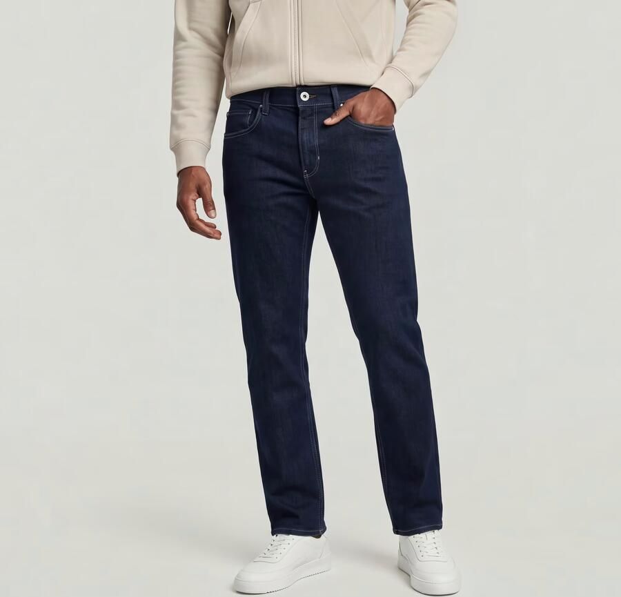 G-Star RAW Mosa Straight Jeans Donkerblauw Heren