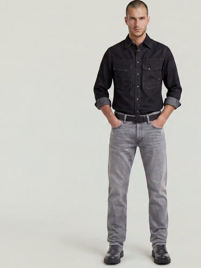 G-Star Raw Straight Jeans D23692-D931 MOSA-G324 FADED GREY NEBLINA - Foto 13