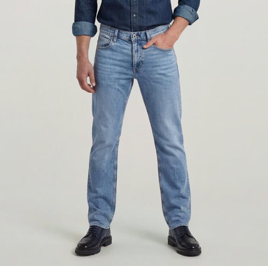 G-Star Raw Straight leg jeans met steek- en achterzakken model 'Mosa' - Foto 6