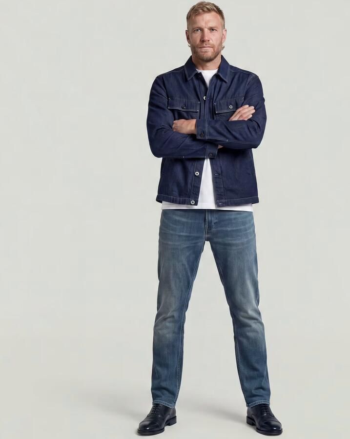 G-Star RAW Mosa Straight Jeans Midden blauw Heren - Foto 6