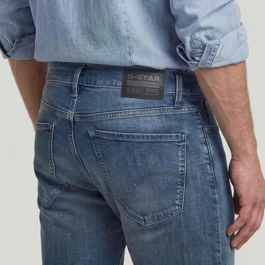 G-Star RAW Mosa Straight Jeans Midden blauw Heren - Foto 4