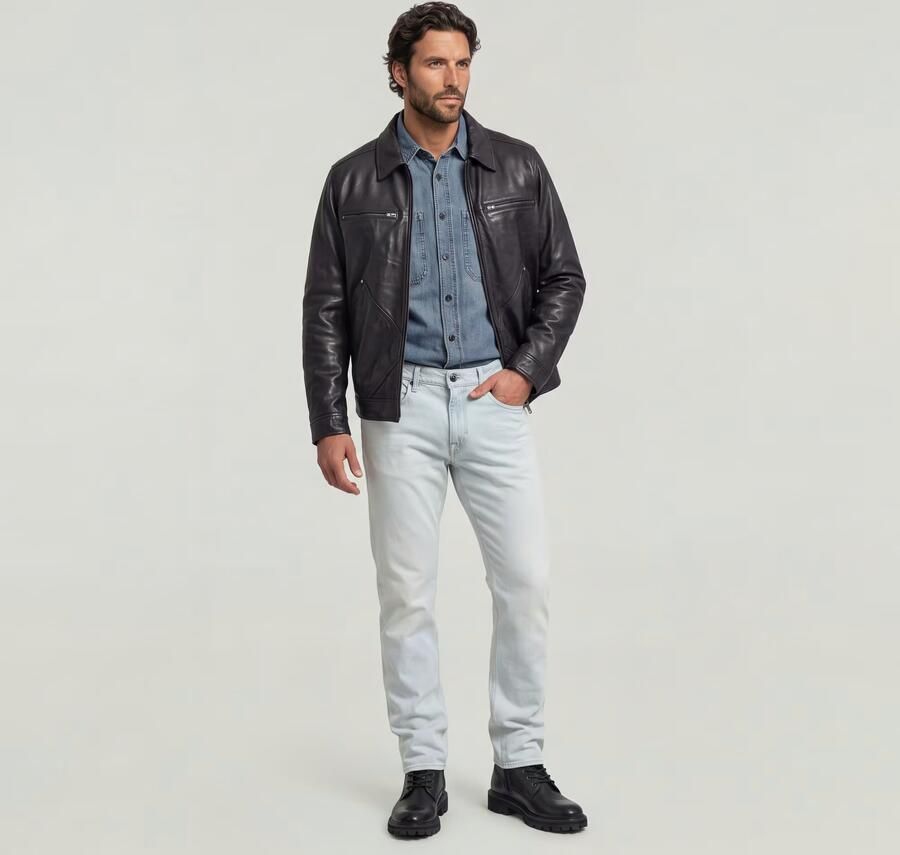 G-Star RAW Mosa Straight Jeans Midden blauw Heren - Foto 7