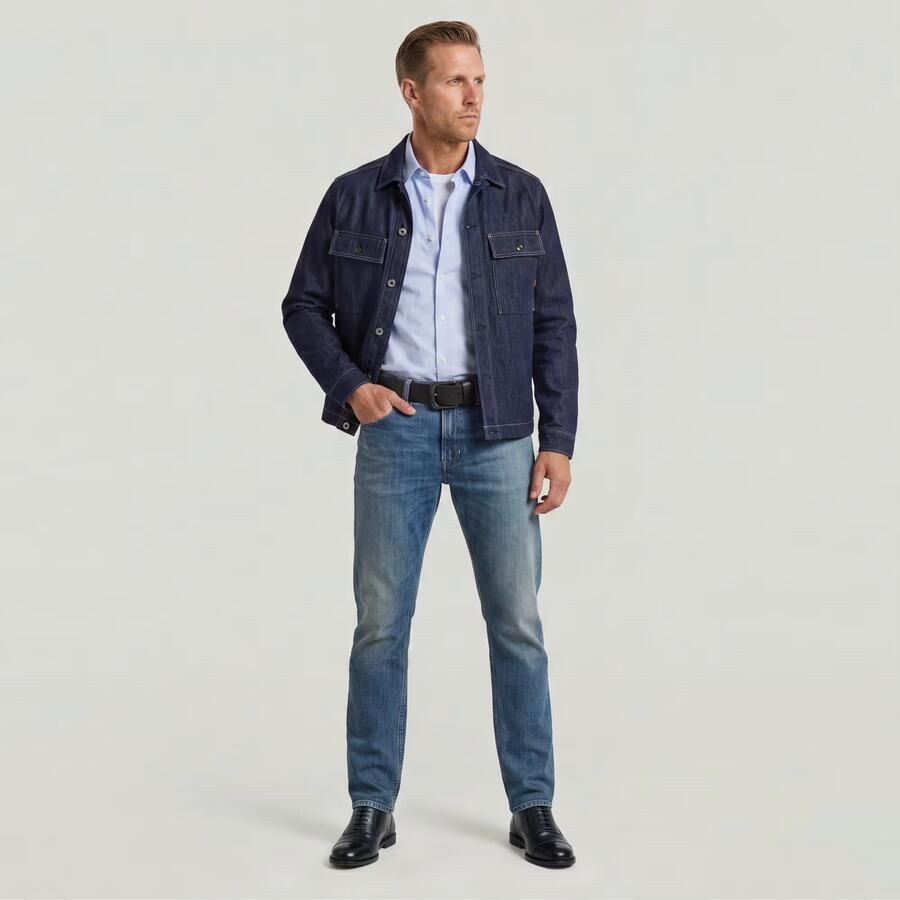 G-Star RAW Mosa Straight Jeans Midden blauw Heren - Foto 3
