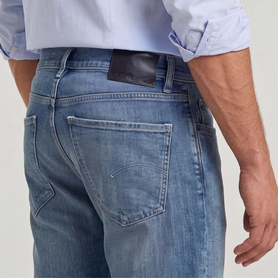 G-Star RAW Mosa Straight Jeans Midden blauw Heren - Foto 4