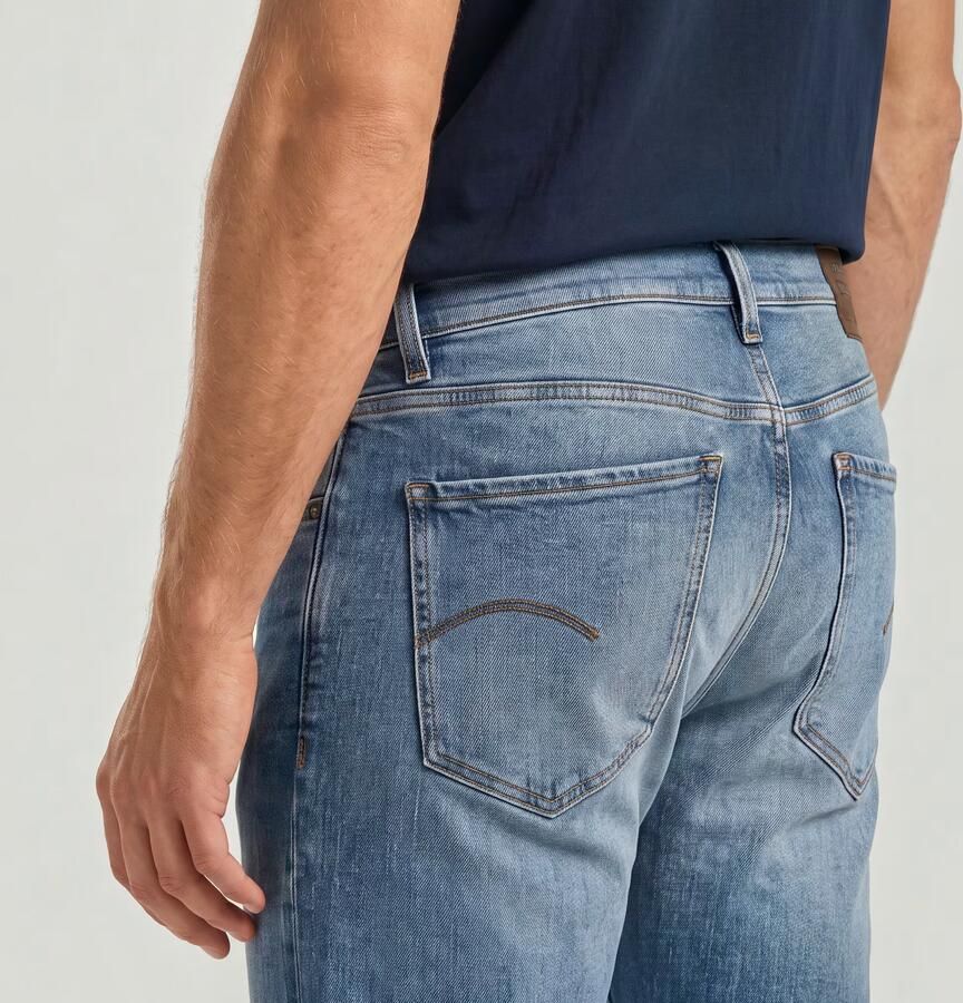 G-Star RAW Mosa Straight Jeans Midden blauw Heren - Foto 3