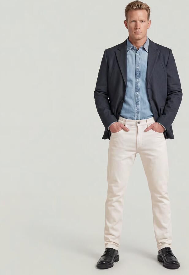 G-Star RAW Mosa Straight Jeans Wit Heren - Foto 6
