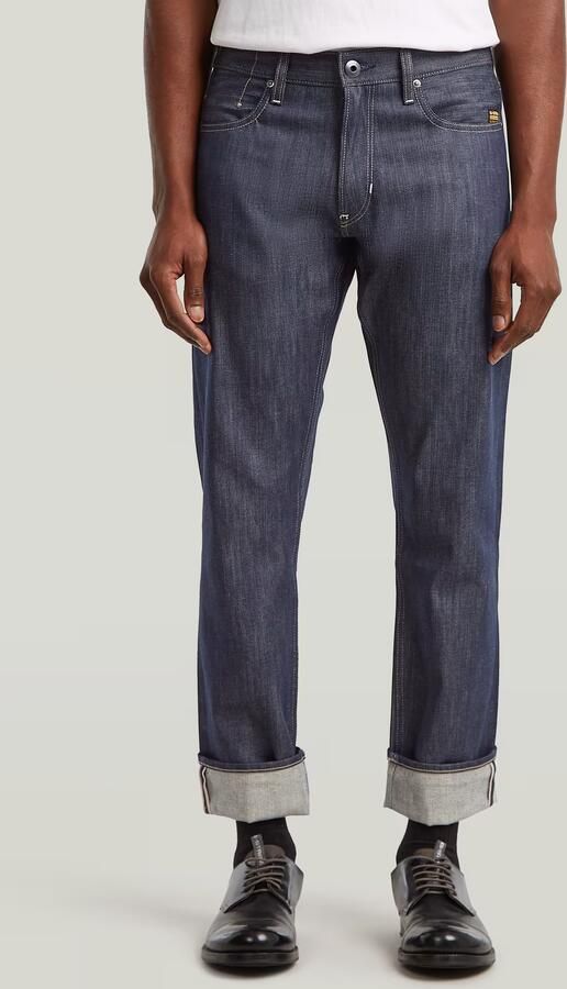 G-Star RAW Mosa Straight Selvedge Jeans Donkerblauw Heren - Foto 4