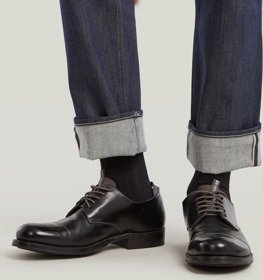 G-Star RAW Mosa Straight Selvedge Jeans Donkerblauw Heren - Foto 2