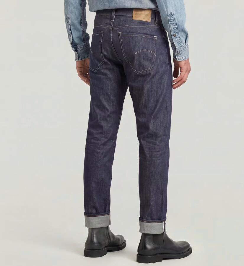 G-Star RAW Mosa Straight Selvedge Jeans Donkerblauw Heren - Foto 5