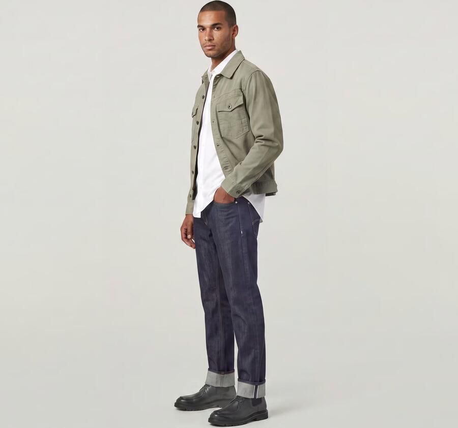G-Star RAW Mosa Straight Selvedge Jeans Donkerblauw Heren - Foto 6