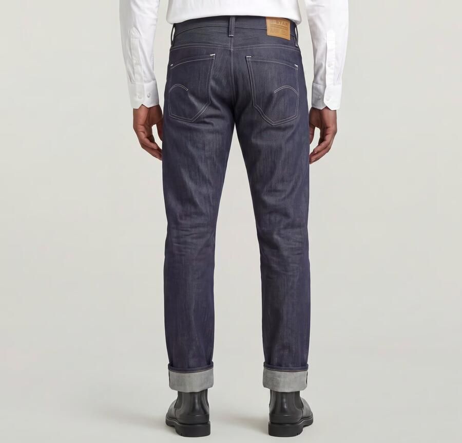 G-Star RAW Mosa Straight Selvedge Jeans Donkerblauw Heren - Foto 5