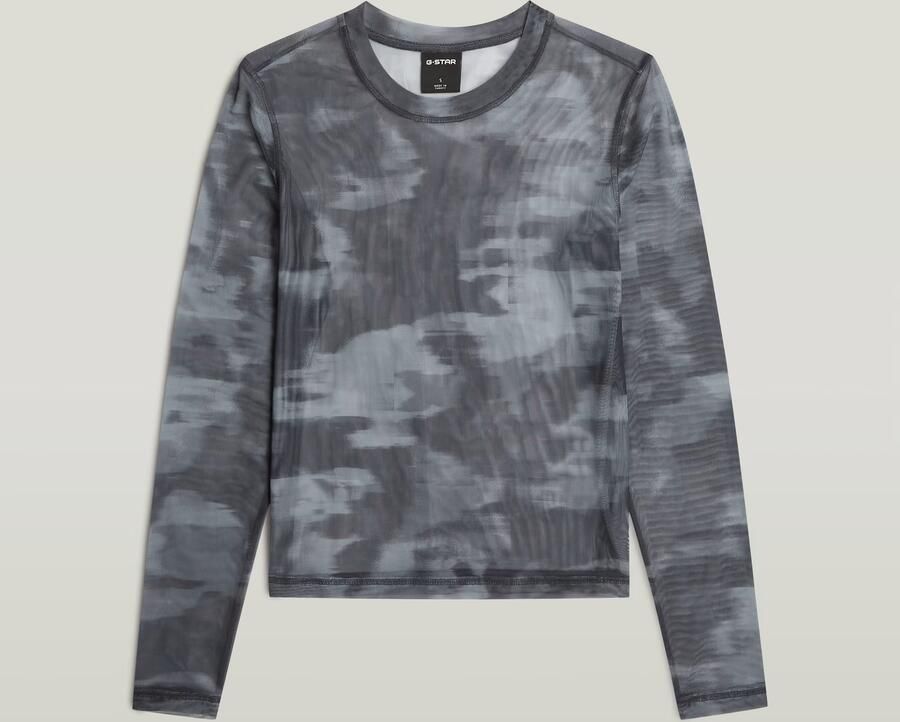 G-Star RAW Motion Camo Slim T-Shirt Meerkleurig Dames