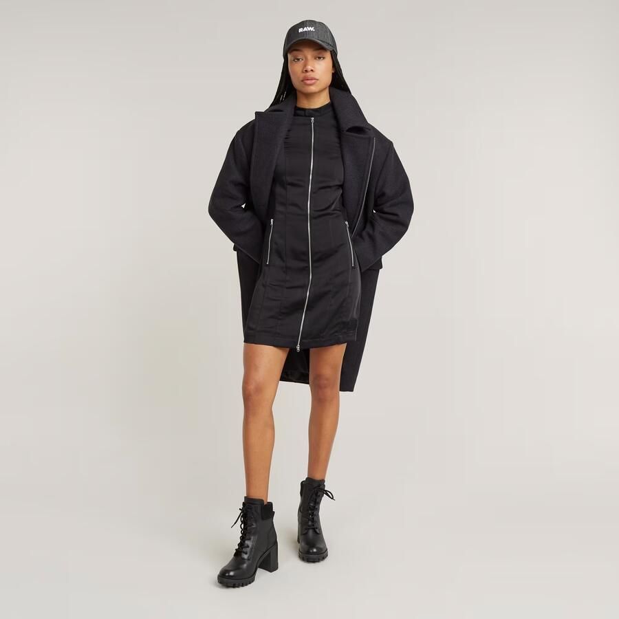 G-Star Raw Jurk D25449-D414 MOTO FITTED DRESS-6484 BLACK