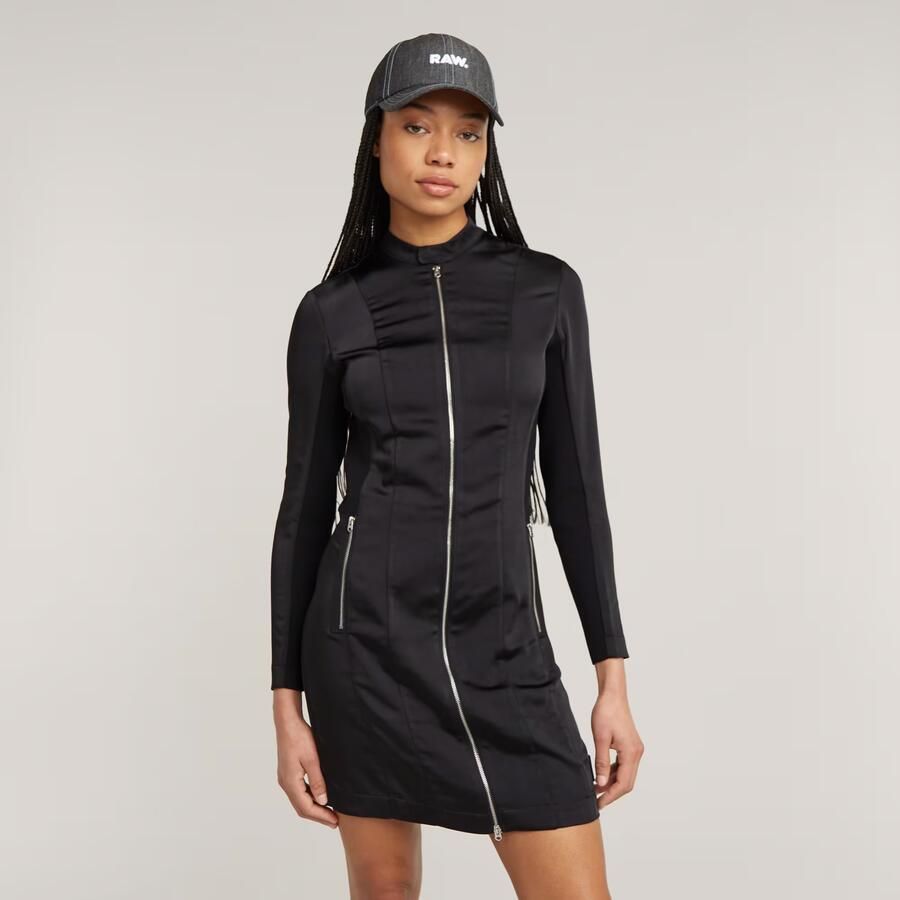 G-Star Raw Jurk D25449-D414 MOTO FITTED DRESS-6484 BLACK - Foto 2