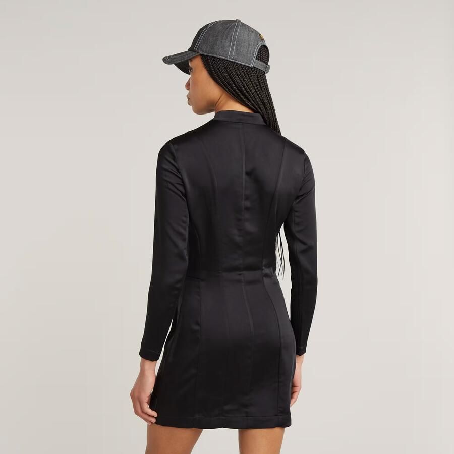 G-Star Raw Jurk D25449-D414 MOTO FITTED DRESS-6484 BLACK - Foto 3