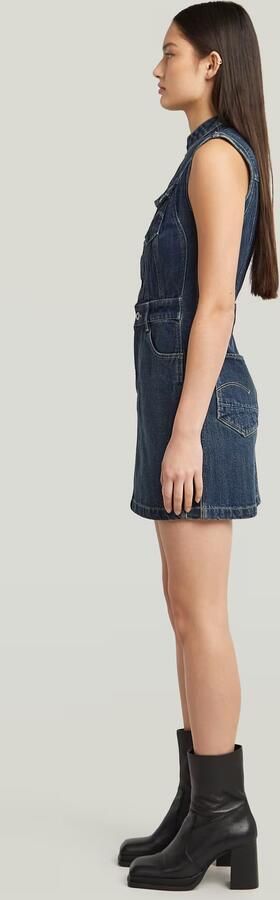 G-Star Raw Korte Jurk D27698 D577 MOTO SLIM DRESS SL-H555 ANTIQUE FADED TWISTER - Foto 7