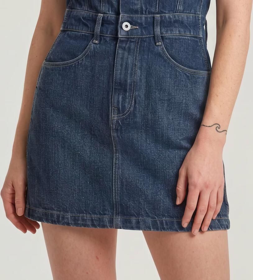 G-Star Raw Korte Jurk D27698 D577 MOTO SLIM DRESS SL-H555 ANTIQUE FADED TWISTER - Foto 5