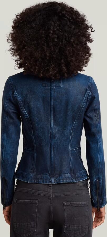 G-Star RAW Moto Slim Overshirt Donkerblauw Dames - Foto 6