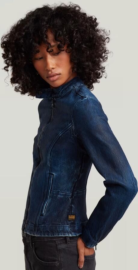 G-Star RAW Moto Slim Overshirt Donkerblauw Dames - Foto 5