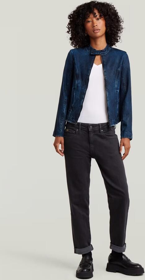 G-Star RAW Moto Slim Overshirt Donkerblauw Dames - Foto 4