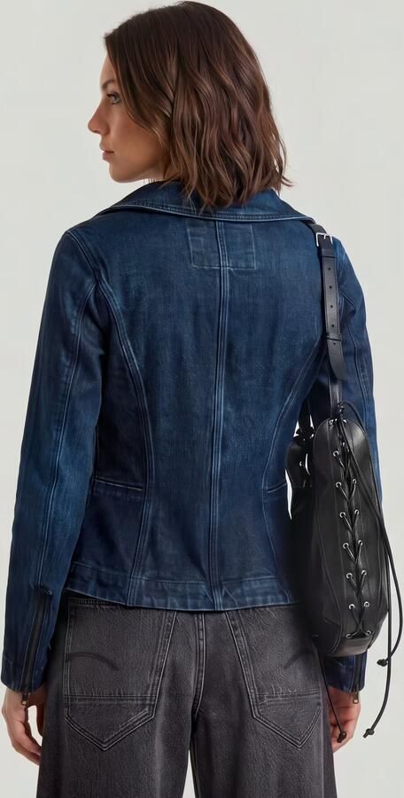 G-Star RAW Moto Slim Overshirt Donkerblauw Dames - Foto 5