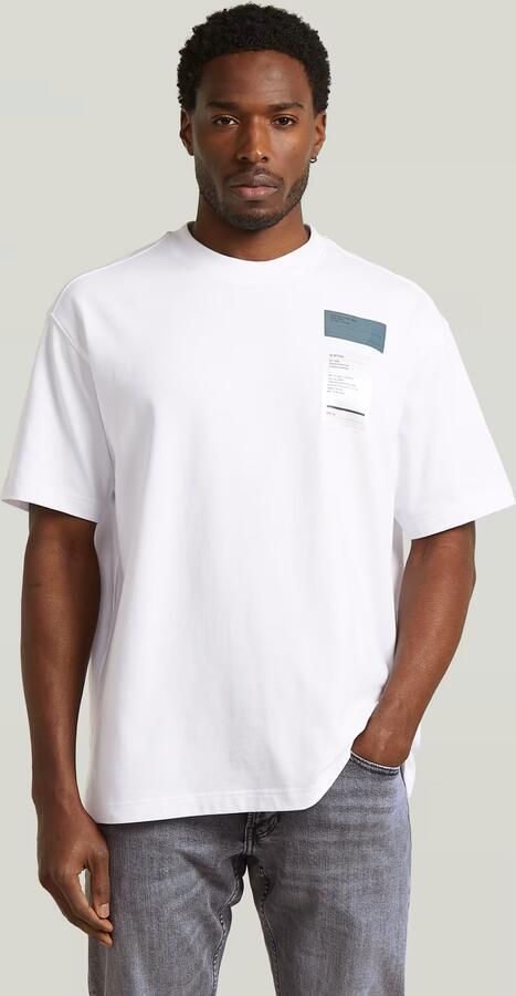 G-Star RAW Multi Chest Badge Relaxed T-Shirt Wit Heren