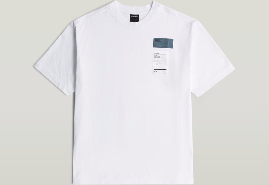 G-Star RAW Multi Chest Badge Relaxed T-Shirt Wit Heren - Foto 4