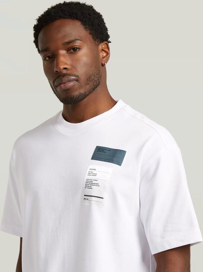 G-Star RAW Multi Chest Badge Relaxed T-Shirt Wit Heren - Foto 3