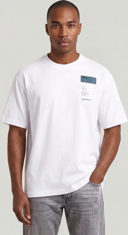 G-Star RAW Multi Chest Badge Relaxed T-Shirt Wit Heren - Foto 4