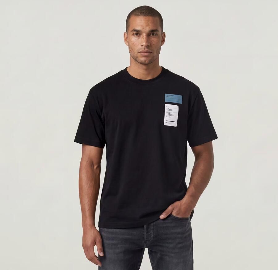 G-Star RAW Multi Chest Badge Relaxed T-Shirt Zwart Heren