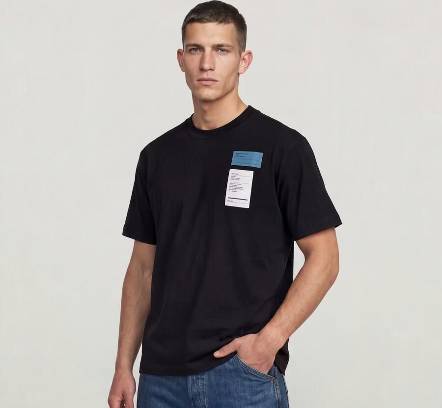 G-Star RAW Multi Chest Badge Relaxed T-Shirt Zwart Heren - Foto 6