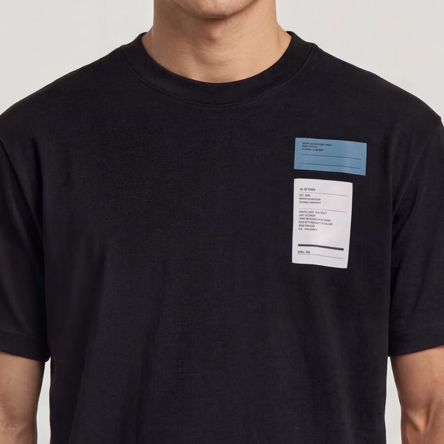 G-Star RAW Multi Chest Badge Relaxed T-Shirt Zwart Heren - Foto 3