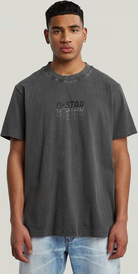 G-Star RAW Multi Logo Overdyed Loose T-Shirt Zwart Heren - Foto 9