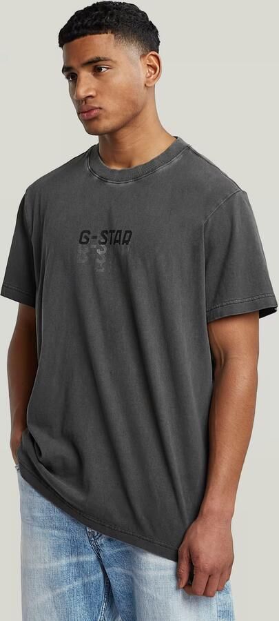 G-Star RAW Multi Logo Overdyed Loose T-Shirt Zwart Heren - Foto 7