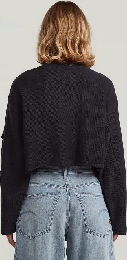 G-Star RAW Multi Pocket Mix Loose Cropped Sweater Zwart Dames - Foto 5