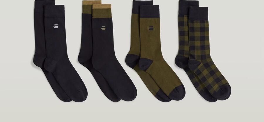 G-Star RAW Multi Sokken Set Met 4 Paar Meerkleurig Heren - Foto 4