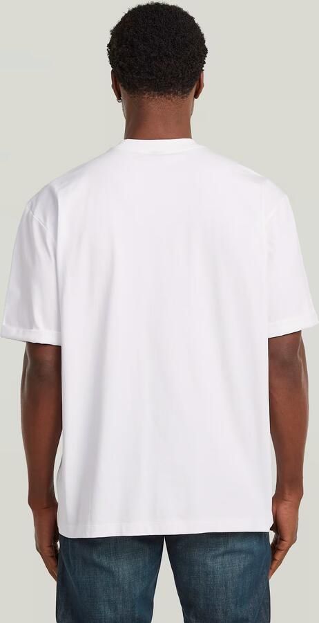 G-Star RAW Multi Technique Graphic Relaxed T-Shirt Wit Heren - Foto 6