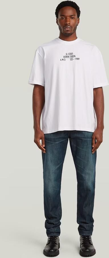 G-Star RAW Multi Technique Graphic Relaxed T-Shirt Wit Heren - Foto 7