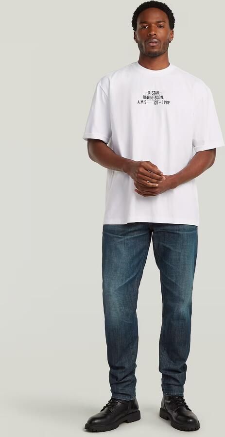 G-Star RAW Multi Technique Graphic Relaxed T-Shirt Wit Heren - Foto 5