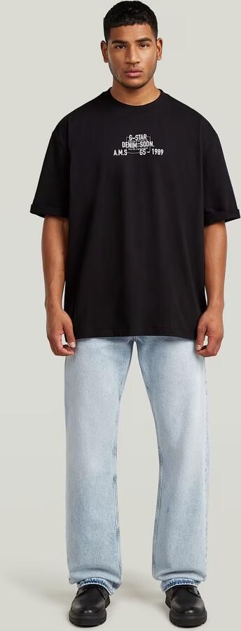 G-Star RAW Multi Technique Graphic Relaxed T-Shirt Zwart Heren - Foto 6