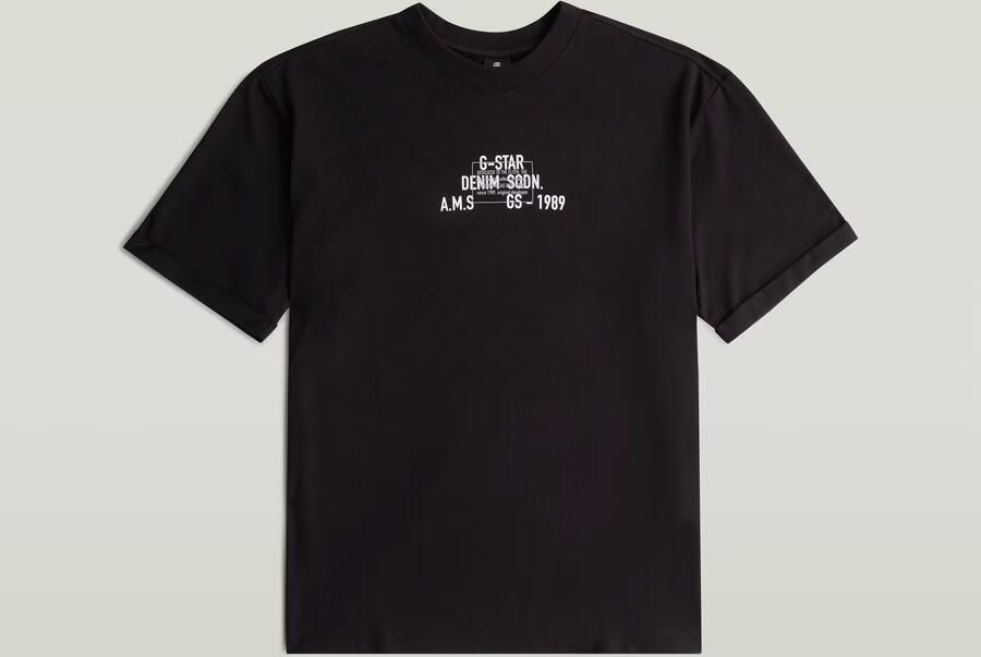 G-Star RAW Multi Technique Graphic Relaxed T-Shirt Zwart Heren - Foto 4