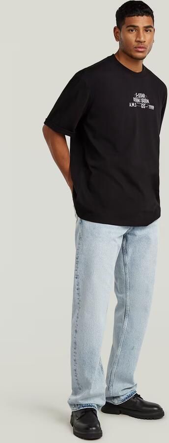 G-Star RAW Multi Technique Graphic Relaxed T-Shirt Zwart Heren - Foto 7