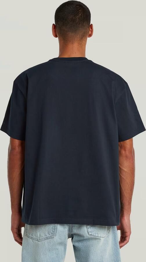 G-Star RAW Multi Technique Relaxed T-Shirt Donkerblauw Heren - Foto 5